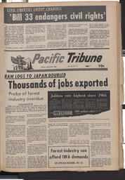   The Pacific Tribune - Friday, March 29, 1968   , page 1