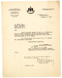 Letter to D. McKay, Chief Constable from Vance: 05-Jan-42