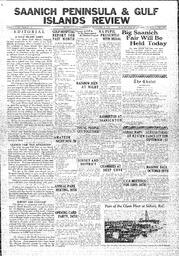 Saanich Peninsula And Gulf Islands Review Wed, September 18, 1935 (Page 1)