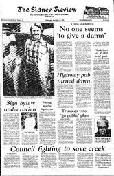 The Sidney Review Wed, September 24, 1980 (Page 1)