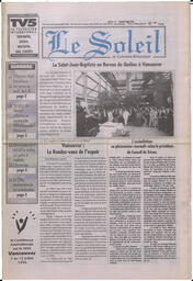 Le Soleil de Colombie-Britannique, July 5, 1996, page 1