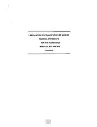   ÉTATS FINANCIERS - EN, 2013-2014   , page 1