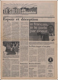 Le Soleil de Colombie, May 26, 1978, page 1