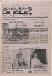 Le Soleil de Colombie, September 26, 1986, page 1