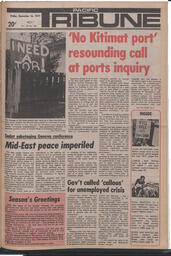   The Pacific Tribune - Friday, December 16, 1977   , page 1