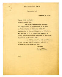 Chief Constables Office, General Order #125: 12-Nov-32