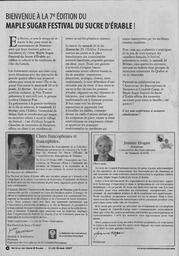   MAPLE SUGAR FESTIVAL DU SUCRE D'ÉRABLE, 2007   , page 6