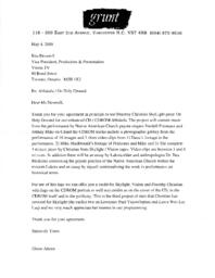 Letter from Glenn Alteen to Rita Deverell