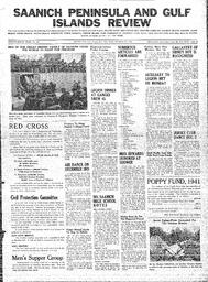 Saanich Peninsula And Gulf Islands Review Wed, November 19, 1941 (Page 1)