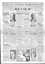Saanich Peninsula And Gulf Islands Review Wed, November 29, 1933 (Page 1)