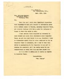 Copy of Letter from Geo. Hannay to the Attorney General