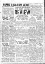 Saanich Peninsula And Gulf Islands Review Thu, December 1, 1927 (Page 1)