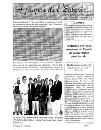   À PROPOS DE L'ENTENTE - FFCB, 2000   , page 1