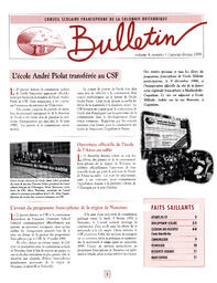   TRANSITION BULLETIN D'INFORMATION, 1999   , page 1