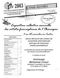   L'ANSE-AU-SABLE, 2003   , page 1