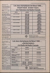 Le Soleil de Colombie, September 23, 1988, page 9