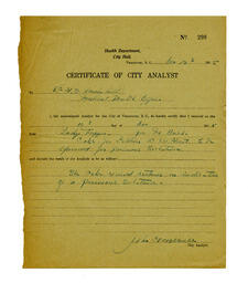Certificate of City Analyst: 12-Dec-15