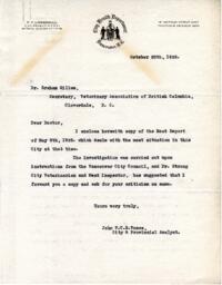 Letter to W. Graham Gillam from Vance