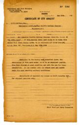 Certificate of City Analyst