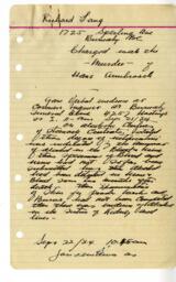 Investigation notes: [1934]
