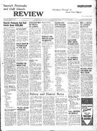 Saanich Peninsula And Gulf Islands Review Wed, October 14, 1942 (Page 1)