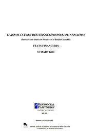   ÉTATS FINANCIERS - FR, 2000   , page 1