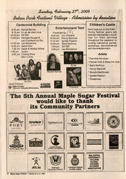   MAPLE SUGAR FESTIVAL DU SUCRE D'ÉRABLE, 2005   , page 12