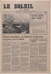 Le Soleil de Colombie, March 22, 1974, page 1