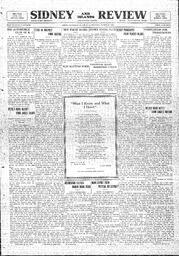 Sidney And Islands Review Thu, March 27, 1924 (Page 1)