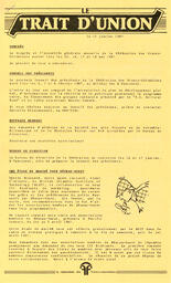   LE TRAIT D'UNION, 1987   , page 1