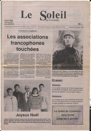 Le Soleil de Colombie, December 21, 1990, page 1