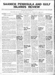 Saanich Peninsula And Gulf Islands Review Wed, October 18, 1939 (Page 1)