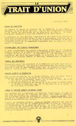   LE TRAIT D'UNION, 1987   , page 1
