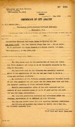 Certificate of City Analyst for Royal Party, no 5724: 29-May-39