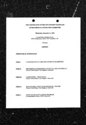 1991-12-11 - City of Port Coquitlam - Environmental Protection Committee - Agenda and Minutes
