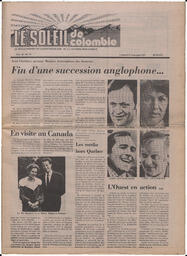 Le Soleil de Colombie, September 23, 1977, page 1