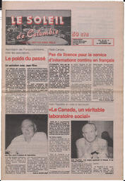 Le Soleil de Colombie, September 1, 1989, page 1