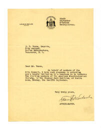 Letter to Vance from Frank Woodside, Acting Vancouver Mayor: 06-Sep-27