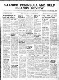 Saanich Peninsula And Gulf Islands Review Wed, December 11, 1940 (Page 1)
