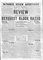 Saanich Peninsula And Gulf Islands Review Thu, January 19, 1928 (Page 1)