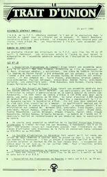   LE TRAIT D'UNION, 1986   , page 1