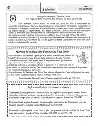   LE BASTION DE NANAIMO, 2000   , page 6