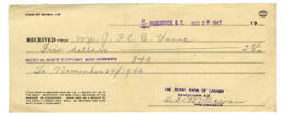 Bank cheque: 28-Dec-45