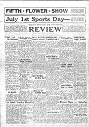 Saanich Peninsula And Gulf Islands Review Wed, June 22, 1932 (Page 1)