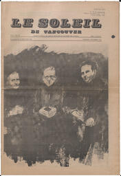 Le Soleil de Vancouver, December 4, 1970, page 1