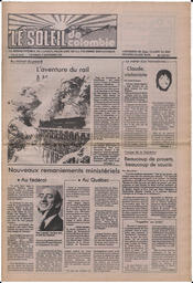 Le Soleil de Colombie, September 17, 1982, page 1