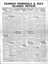 Saanich Peninsula And Gulf Islands Review Wed, July 29, 1936 (Page 1)