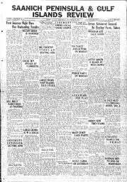 Saanich Peninsula And Gulf Islands Review Wed, November 27, 1935 (Page 1)