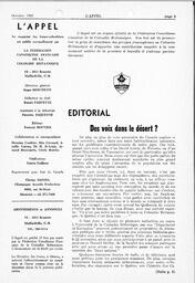   L'APPEL, LE MAGAZINE FRANCO-COLOMBIEN, 1967   , page 3