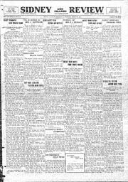 Sidney And Islands Review Thu, August 28, 1924 (Page 1)